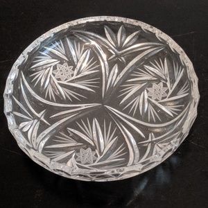 Vintage Crystal Ashtray Approx. 6"